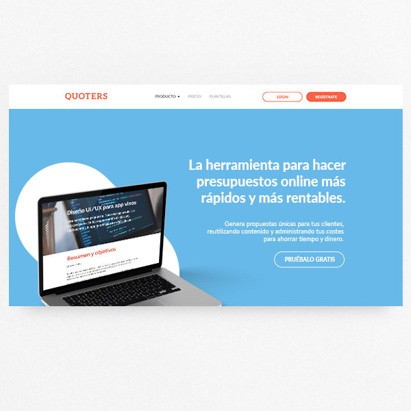 Diseño y creatividad digital para la aplicación Quoters