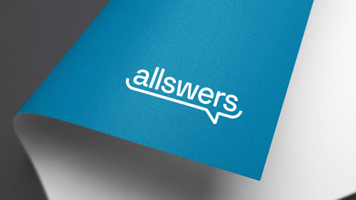 Ejemplo de papelería con la marca allswers
