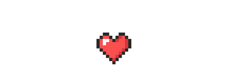 Ejemplo de la estética de la marca basda en pixel art