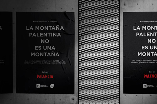 Cartelería de la campaña realizada para la diputación de Palencia