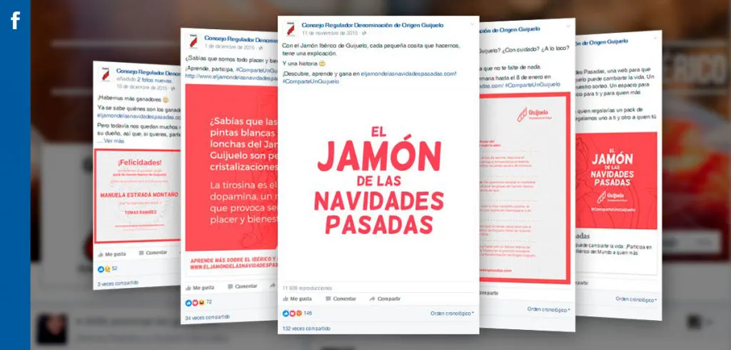 Apariciones de la campaña en Facebook