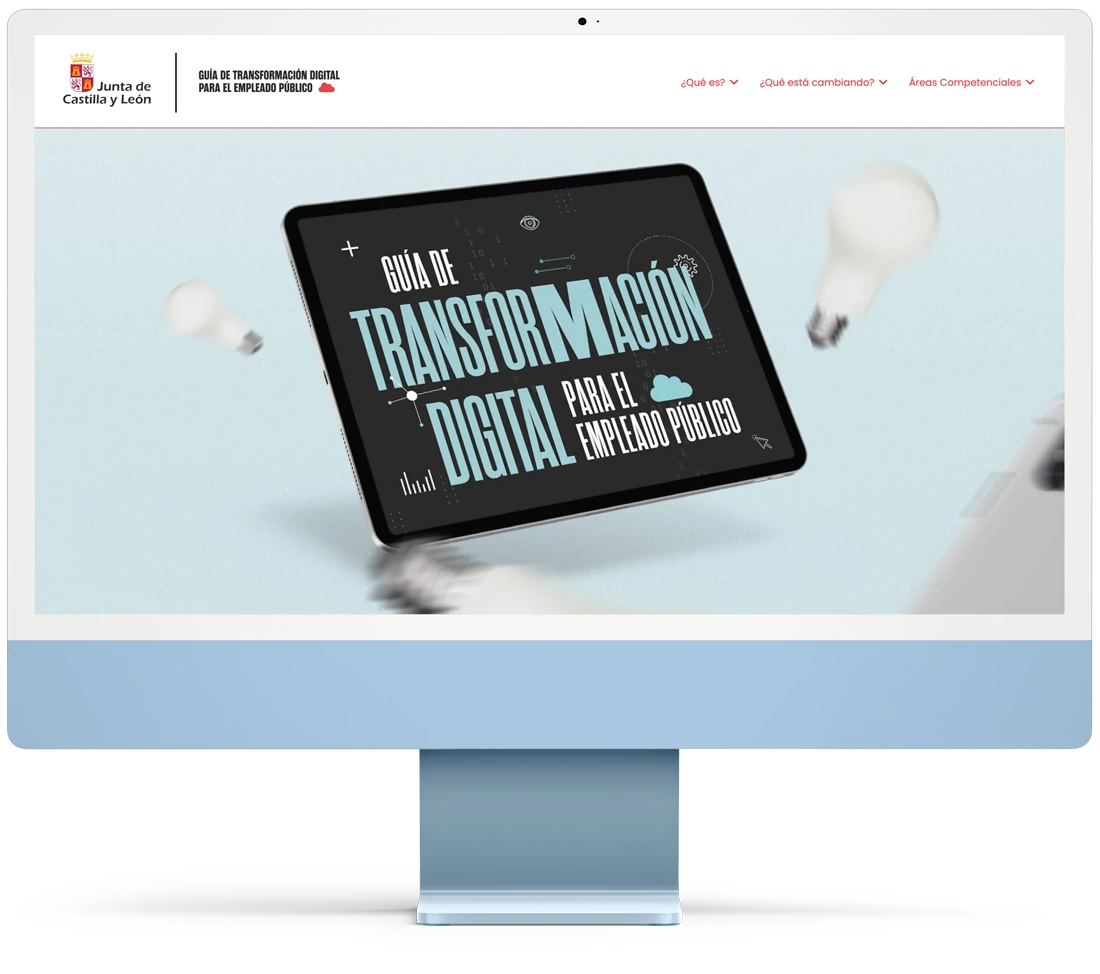 Captura de la versión web de la guía de transformación digital