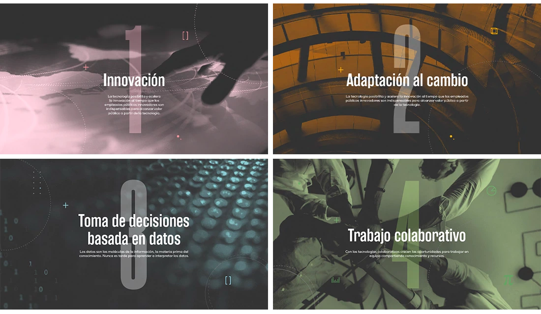 Composición con la portada de diferentes capítulos de la guía