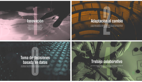 Composición con la portada de diferentes capítulos de la guía