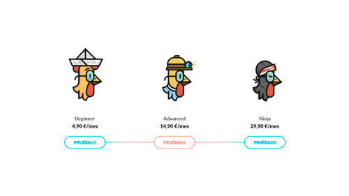Tres posibles planes con imagen personalizada