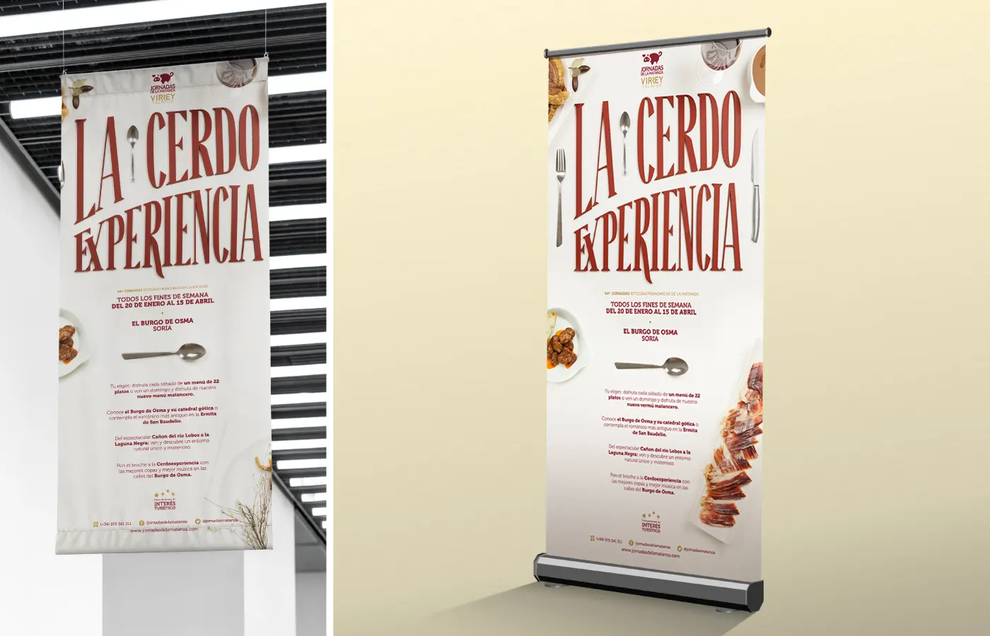 Rollup creado con el cartel creado para el 2018