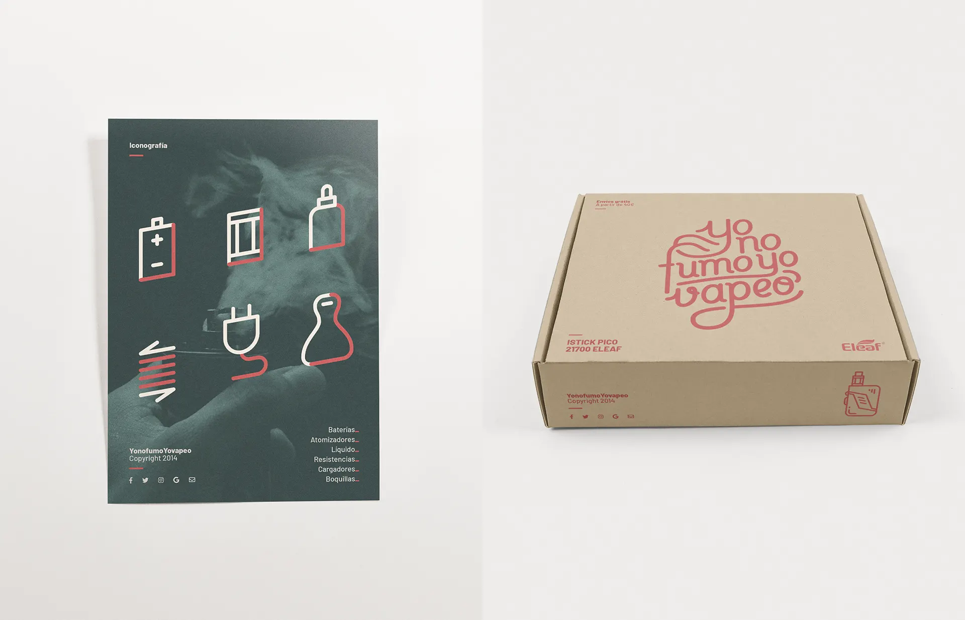 Diseño de cajas para la marca de vapeo