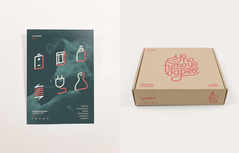 Diseño de cajas para la marca de vapeo