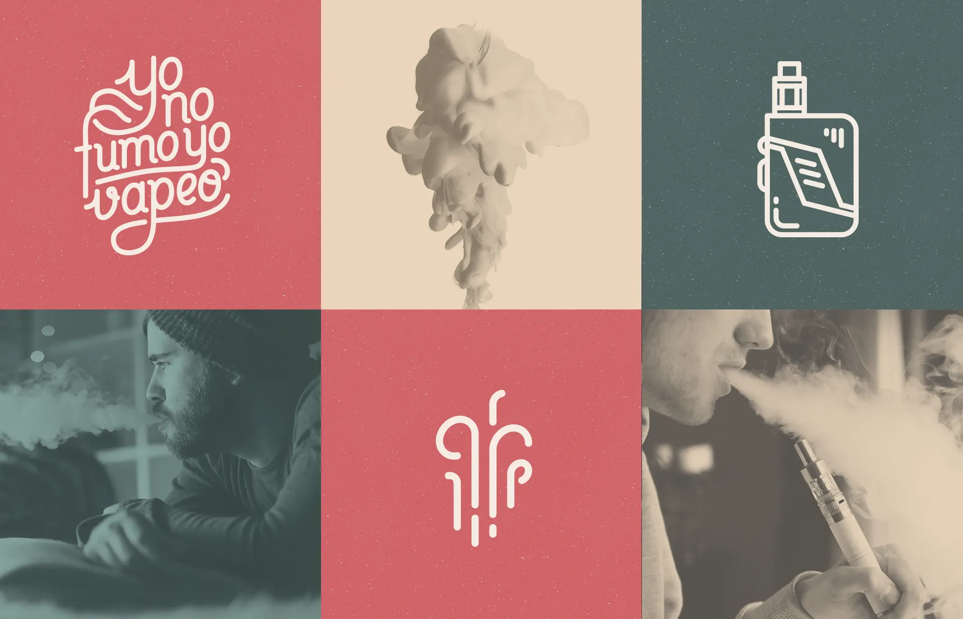 Iconografía para la tienda online YoNoFumoYoVapeo
