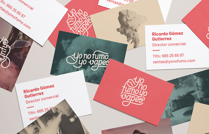 Detalle de las tarjetas creadas para YoNoFumoYoVapeo